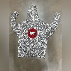 Fashion Nova Monochrome Graphic Crewneck Hoodie